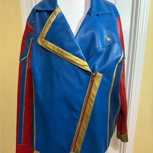 EUC Disney Ms Marvel Faux Leather Jacket Her Universe Sz 2X Cosplay Halloween